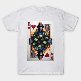 Firefighter Playing Card T-Shirt